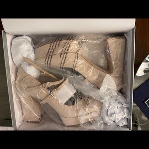 Beige suede Vince Canute heels never worn ran a little big for me